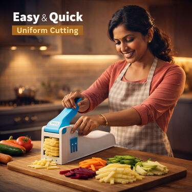 Heavy duty vegetable chopper and cutter for kitchen (random colour)