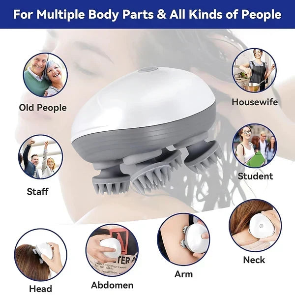 💆 Rechargeable Waterproof Scalp Massager™ – Relax, Refresh & Rejuvenate